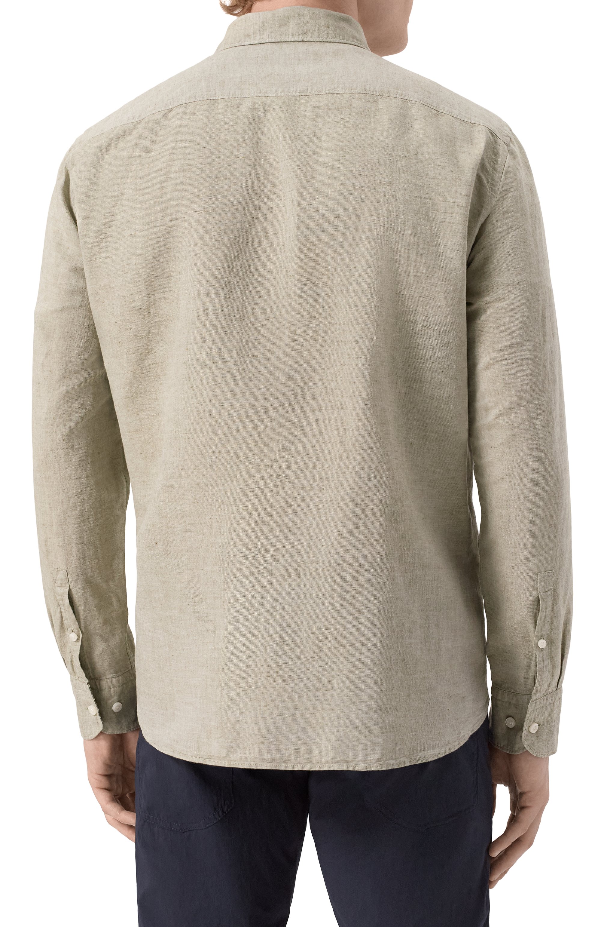 Рубашка изо льна и хлопка BOSS, арт. 50539531, фото 4