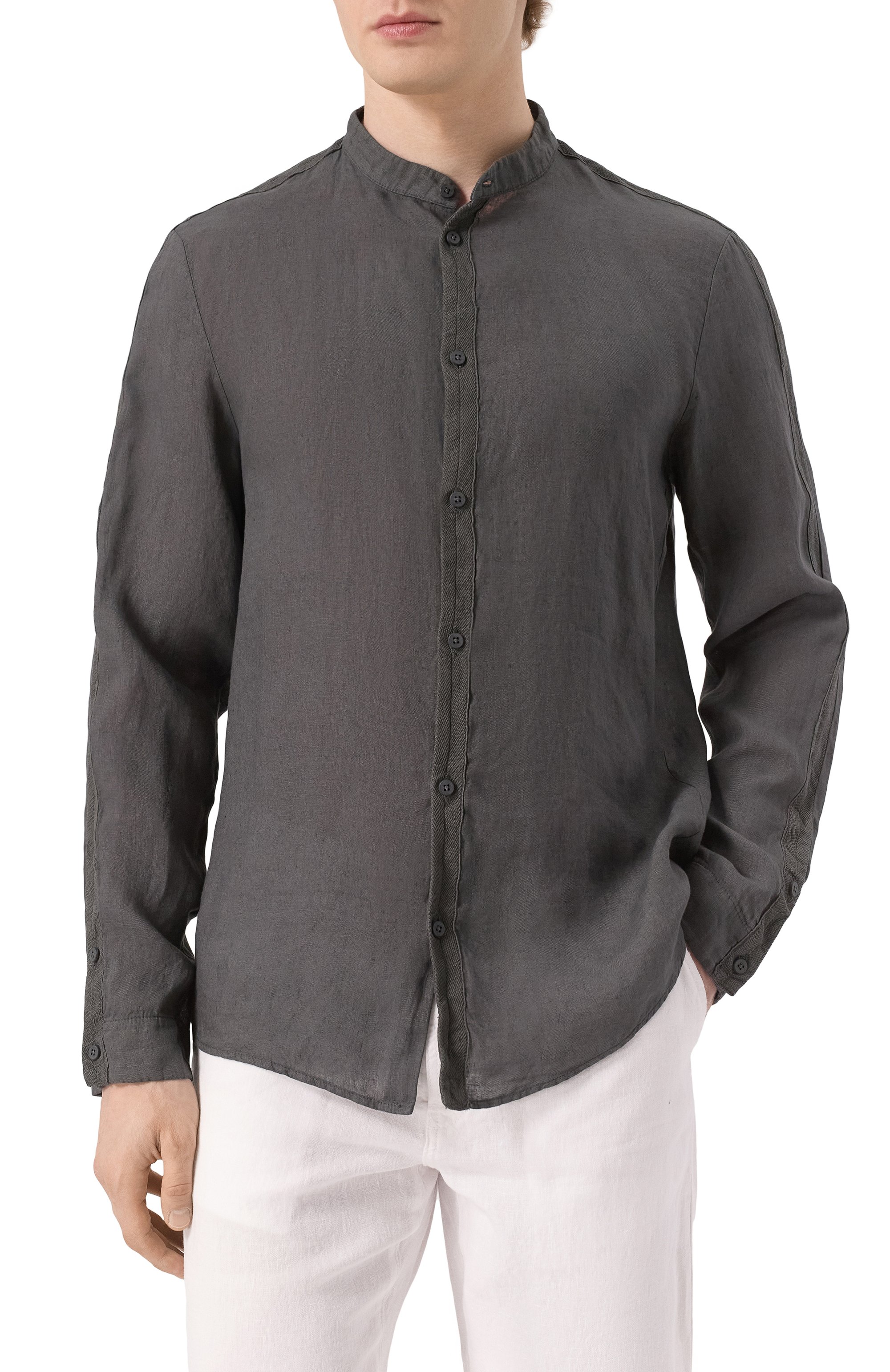 Льняная рубашка TRANSIT, арт. CFUTRZV311, фото 3