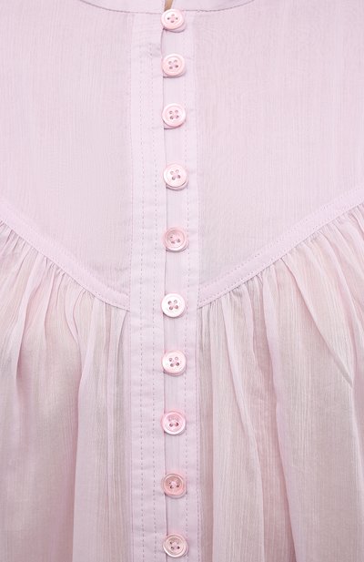 Хлопковая блузка ISABEL MARANT светло-розового цвета по цене 64750 руб., арт. HT2066-21E025I/KILEDIA, фото 5 Хлопковая блузка ISABEL MARANT, арт. HT2066-21E025I/KILEDIA, фото 5