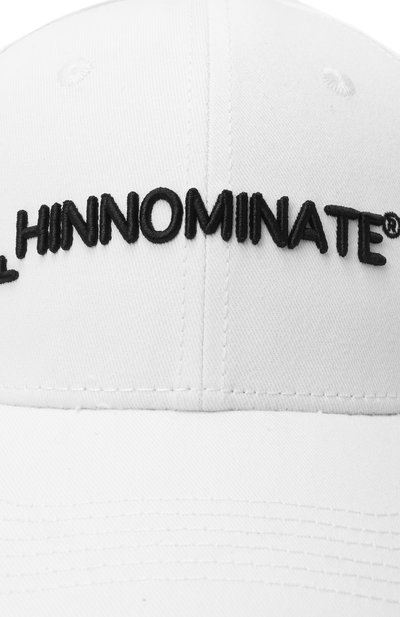 Хлопковая бейсболка HINNOMINATE белого цвета по цене 7205 руб., арт. HMACM00050, фото 4 Хлопковая бейсболка HINNOMINATE, арт. HMACM00050, фото 4