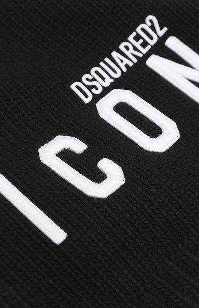 Шарф DSQUARED2 черно-белого цвета по цене 51750 руб., арт. KNM0123/05M06760, фото 4 Шарф DSQUARED2, арт. KNM0123/05M06760, фото 4