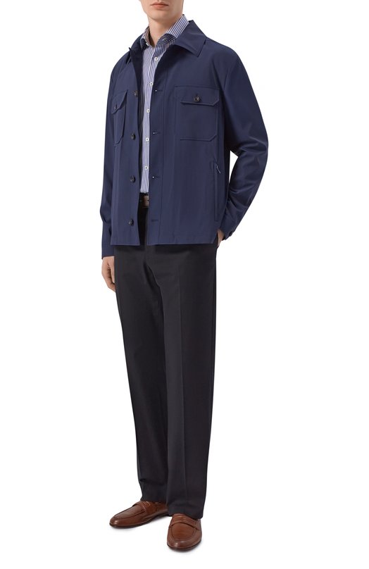 Хлопковая рубашка Van Laack VL-RIVARA-SFN/151932 Синий  VL-RIVARA-SFN/151932 Фото 2