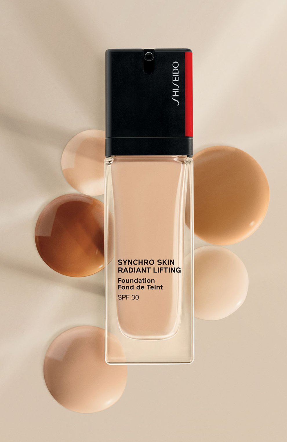 Тональное средство skin radiant lifting foundation spf 30, 260 cashmere (30ml) SHISEIDO, арт. 16743SH, фото 5