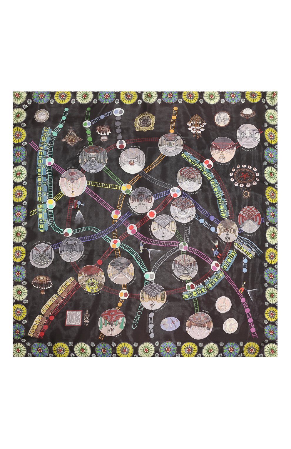 Шелковый платок метро GOURJI, арт. T23MET7R/1, фото 5