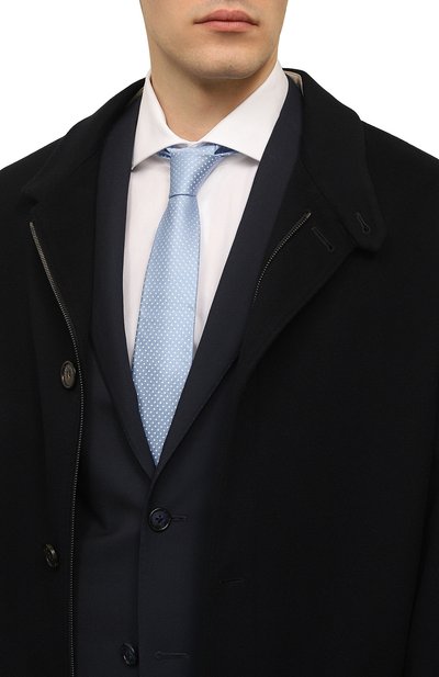 Шелковый галстук CANALI светло-голубого цвета по цене 17600 руб., арт. 18/HJ03735, фото 2 Шелковый галстук CANALI, арт. 18/HJ03735, фото 2