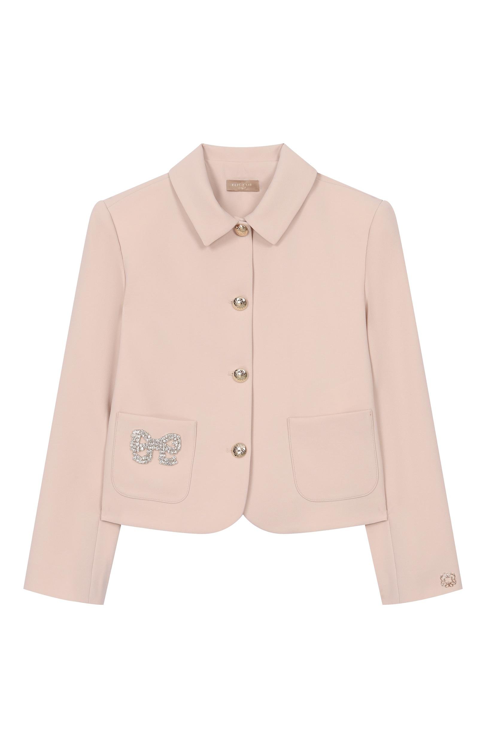 Жакет ELIE SAAB JUNIOR светло-розового цвета по цене 66800 руб., арт. EFGC024/TS0802, фото 1 Жакет ELIE SAAB JUNIOR, арт. EFGC024/TS0802, фото 1
