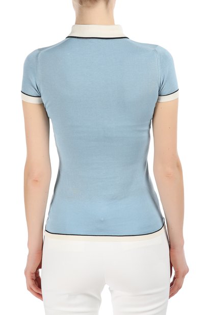 Поло KITON голубого цвета по цене 86650 руб., арт. D39718/FV4, фото 3 Поло KITON, арт. D39718/FV4, фото 3