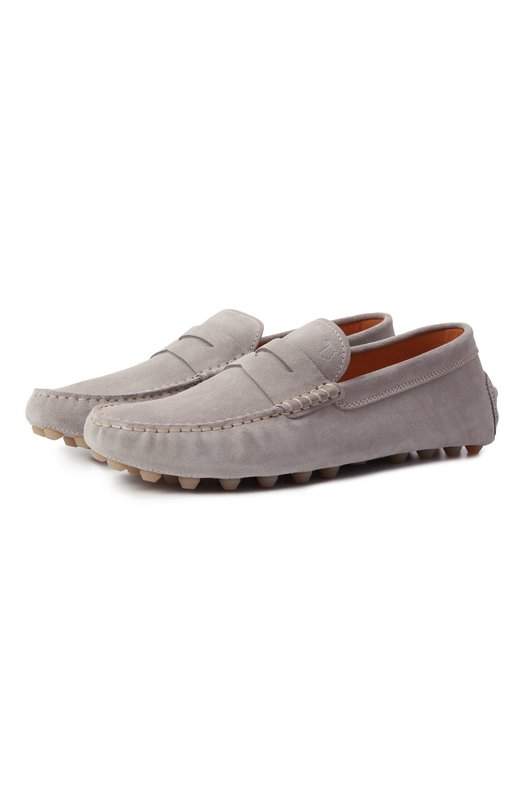 Замшевые мокасины Gommino Bubble Tod’s XXM52K00640RE0 Серый XXM52K00640RE0
