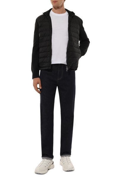 Комбинированный кардиган MONCLER черного цвета по цене 69950 руб., арт. 9B507-00-A9341, фото 2 Комбинированный кардиган MONCLER, арт. 9B507-00-A9341, фото 2