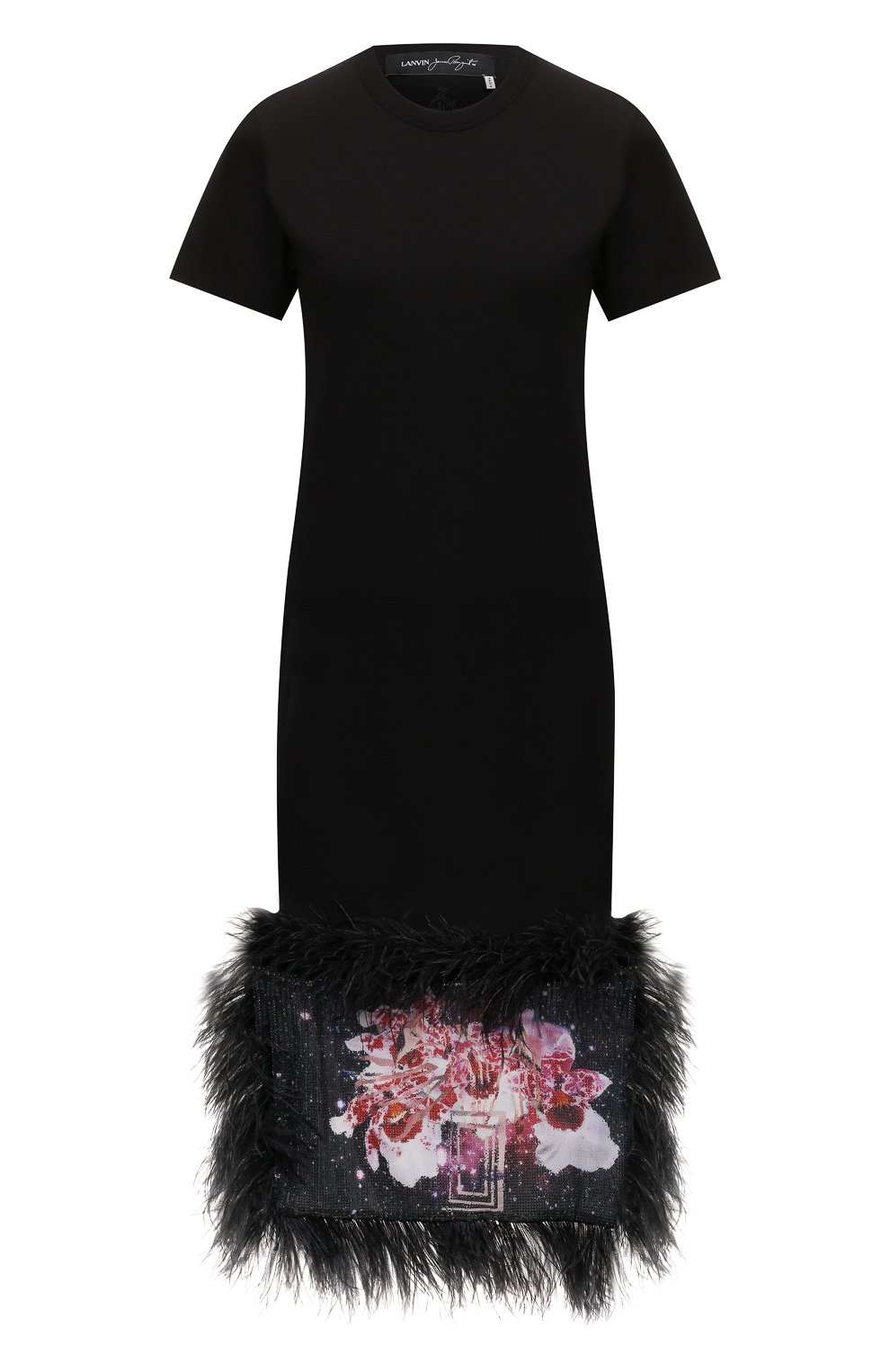 Хлопковое платье LANVIN черного цвета по цене 108000 руб., арт. RW-DR0061-J142-H21, фото 1 Хлопковое платье LANVIN, арт. RW-DR0061-J142-H21, фото 1