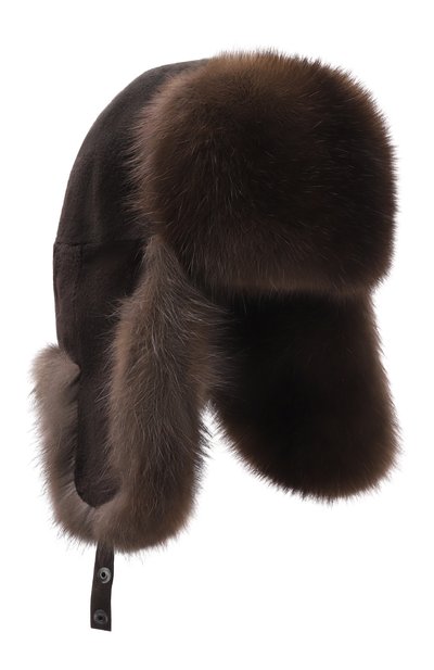 Мужская меховая шапка-ушанка из норки и соболя VICTORIA KUSENKOVA, арт. 330213504158