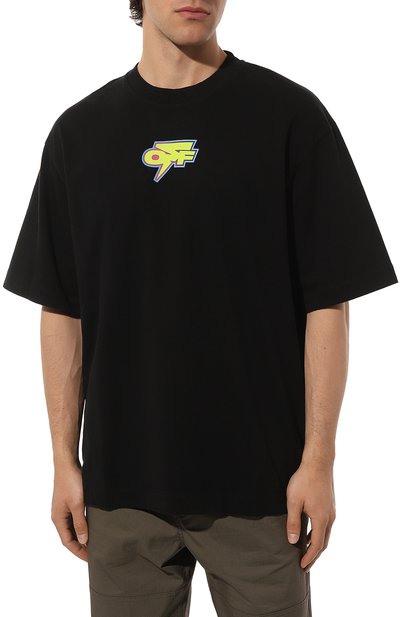 Хлопковая футболка OFF-WHITE, арт. OMAA120F22JER0031070, фото 3