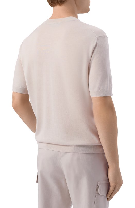 Джемпер из кашемира и шелка Brioni UMR00L/P1K82 Кремовый  UMR00L/P1K82 Фото 4