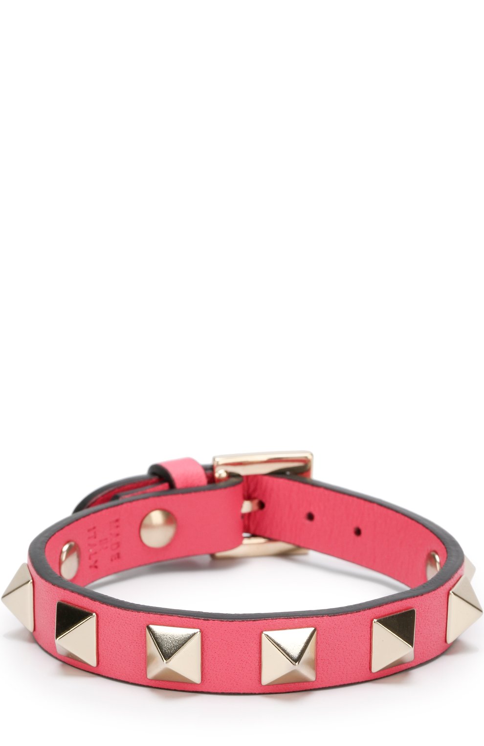 Кожаный браслет rockstud VALENTINO розового цвета по цене 28900 руб., арт. PW2J0255/VIT, фото 1 Кожаный браслет rockstud VALENTINO, арт. PW2J0255/VIT, фото 1
