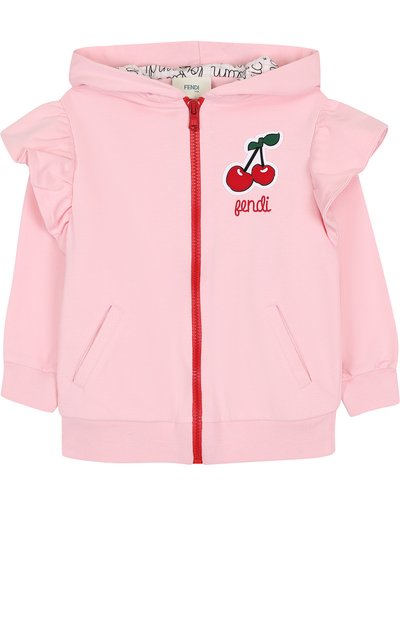 Хлопковый кардиган на молнии с капюшоном FENDI, арт. JFH050/5V0/6A-8A, фото 1