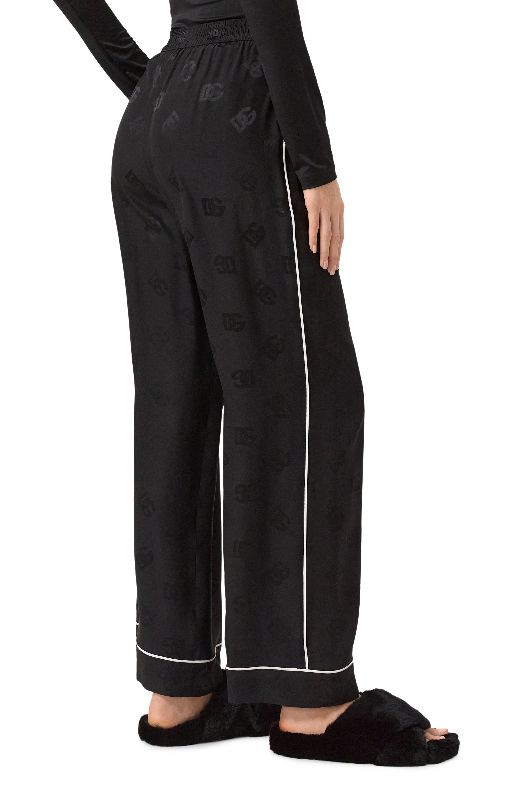 Шелковые брюки DOLCE & GABBANA, арт. FTAMPT/FJ1J0, фото 4