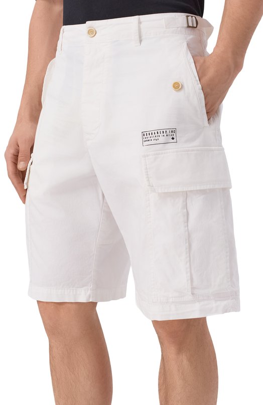 Хлопковые шорты Dsquared2 S74MU0965/S35175 Белый  S74MU0965/S35175 Фото 3