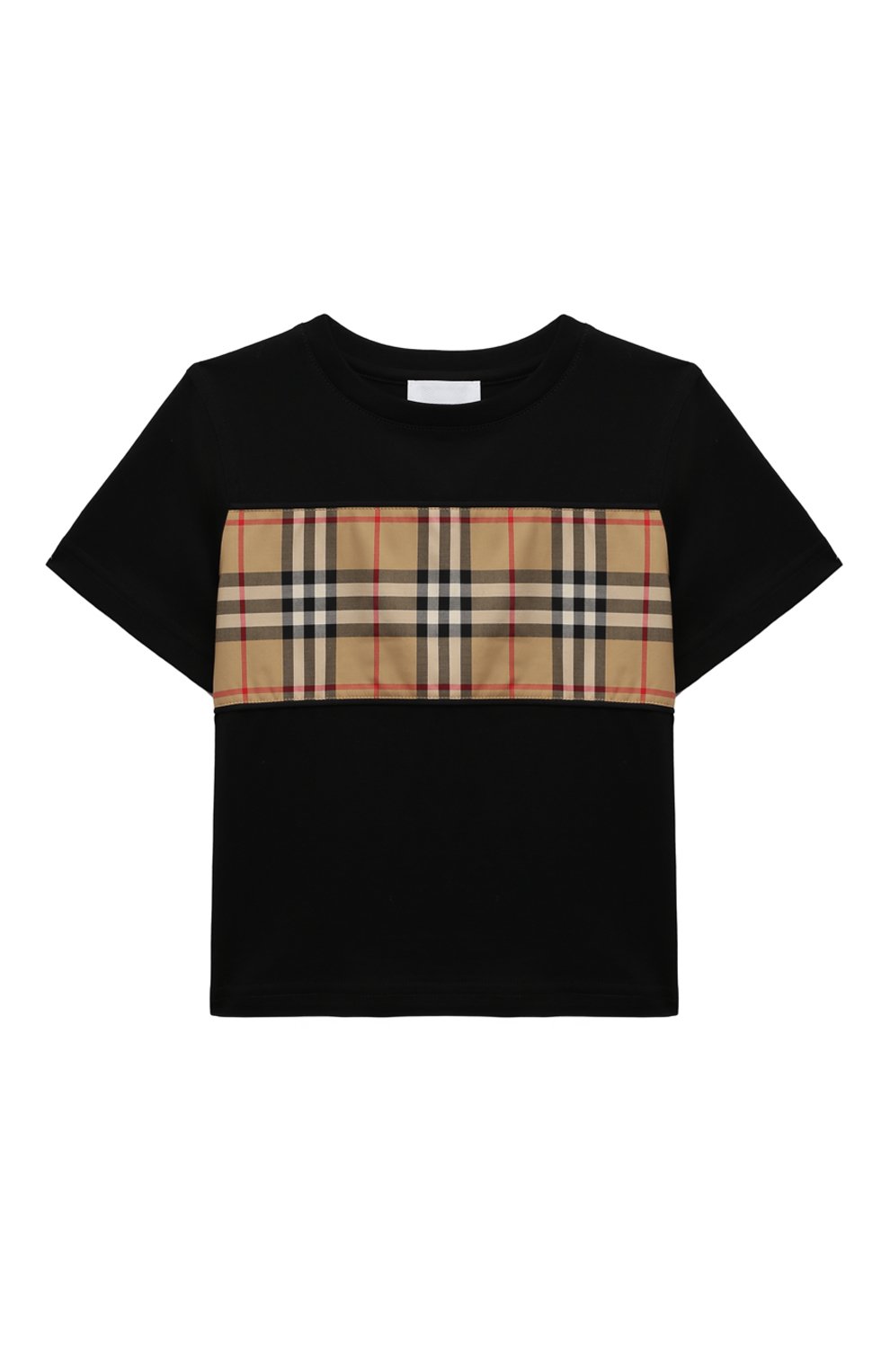 Хлопковая футболка BURBERRY черного цвета по цене 29950 руб., арт. 8064784, фото 1 Хлопковая футболка BURBERRY, арт. 8064784, фото 1