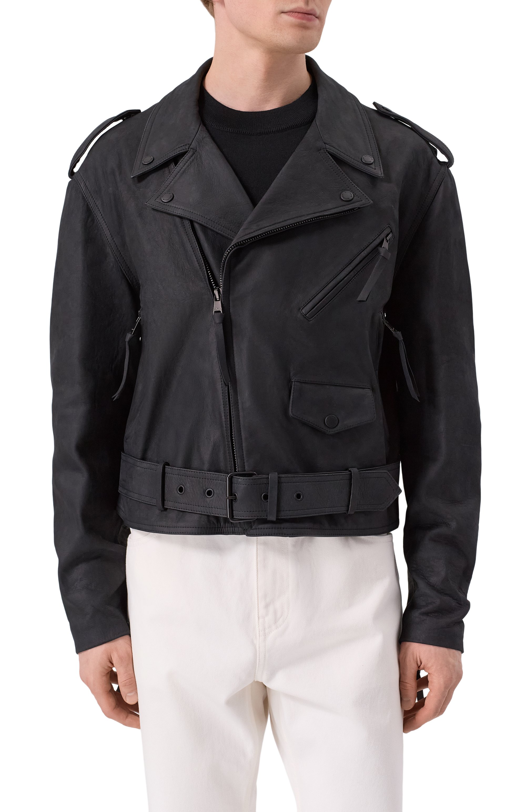 Кожаная куртка BALMAIN, арт. GH1TD580/LE11, фото 3