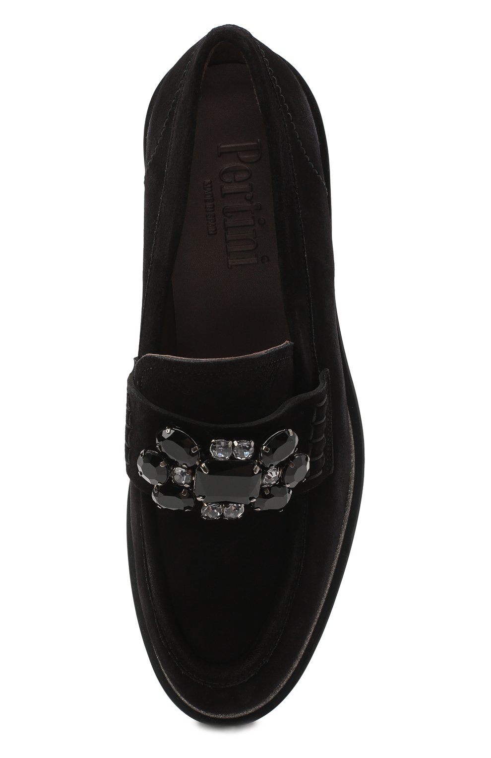 Замшевые лоферы PERTINI черного цвета по цене 29100 руб., арт. 202W12582D1, фото 5 Замшевые лоферы PERTINI, арт. 202W12582D1, фото 5