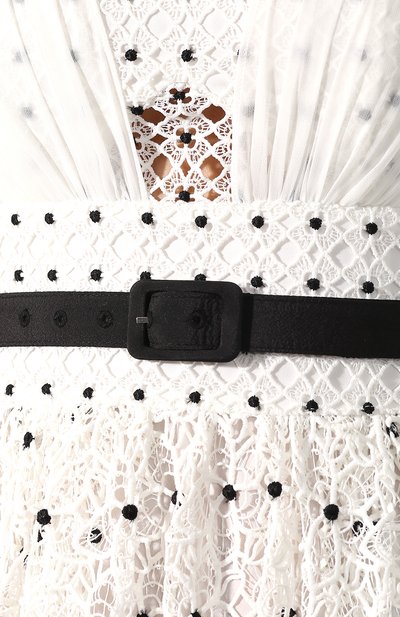 Платье-миди SELF-PORTRAIT белого цвета по цене 39150 руб., арт. SP22-024, фото 5 Платье-миди SELF-PORTRAIT, арт. SP22-024, фото 5