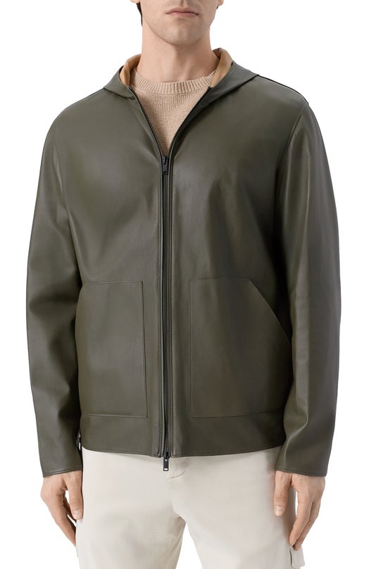 Кожаная куртка MVST 54131/58-68 Хаки  54131/58-68 Фото 3