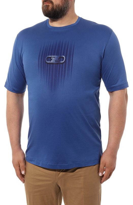 Хлопковая футболка Zilli MBZ-NT550-VERT1/MC01/62-64 Синий  MBZ-NT550-VERT1/MC01/62-64 Фото 3