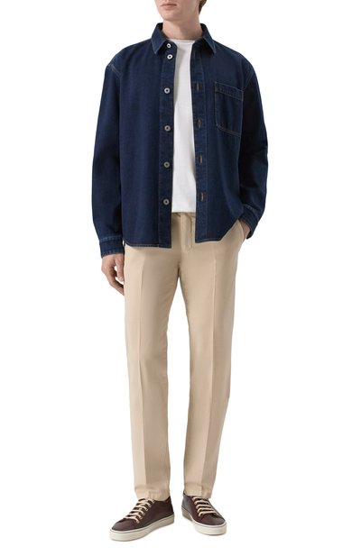 Мужская футболка из шелка и хлопка LORO PIANA, арт. FAF6128