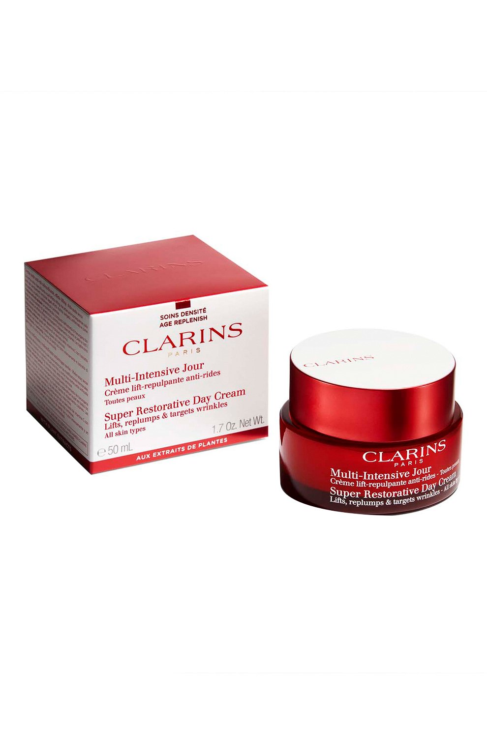 Восстанавливающий дневной крем с эффектом лифтинга для любого типа кожи multi-intensive (50ml) CLARINS, арт. 80088221, фото 4