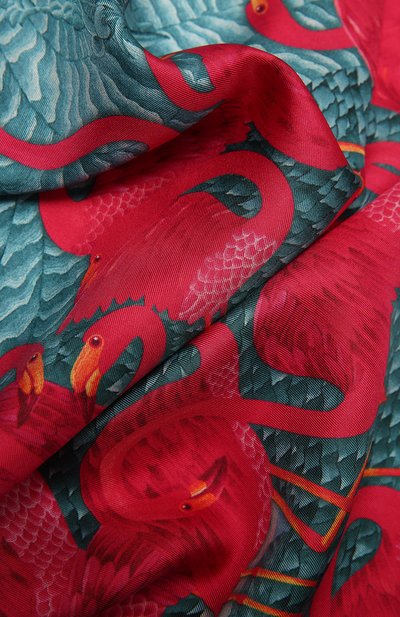 Шелковый платок flamingo ice KIRILL OVCHINNIKOV серого цвета по цене 23100 руб., арт. 90\Fi, фото 2 Шелковый платок flamingo ice KIRILL OVCHINNIKOV, арт. 90\Fi, фото 2