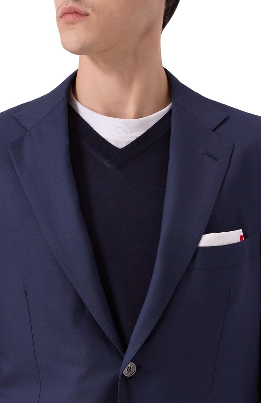Шерстяной пиджак Kiton UG81K0982823 Синий  UG81K0982823 Фото 6