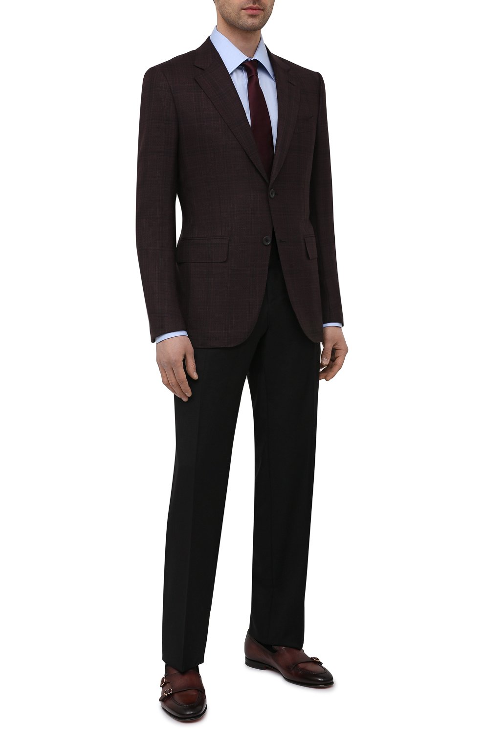 Шерстяной пиджак ZEGNA бордового цвета по цене 399000 руб., арт. 952N05/12C2N0, фото 2 Шерстяной пиджак ZEGNA, арт. 952N05/12C2N0, фото 2