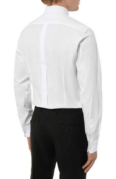 Хлопковая сорочка DOLCE & GABBANA белого цвета по цене 89950 руб., арт. G5EN5T/FU5U8, фото 4 Хлопковая сорочка DOLCE & GABBANA, арт. G5EN5T/FU5U8, фото 4