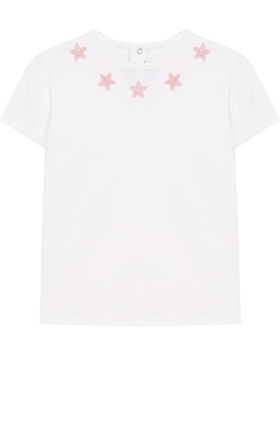 Хлопковая футболка с аппликациями GIVENCHY, арт. H05040/9M-18M, фото 1