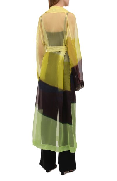 Шелковый тренч DRIES VAN NOTEN желтого цвета по цене 199500 руб., арт. 211-10238-2086, фото 4 Шелковый тренч DRIES VAN NOTEN, арт. 211-10238-2086, фото 4