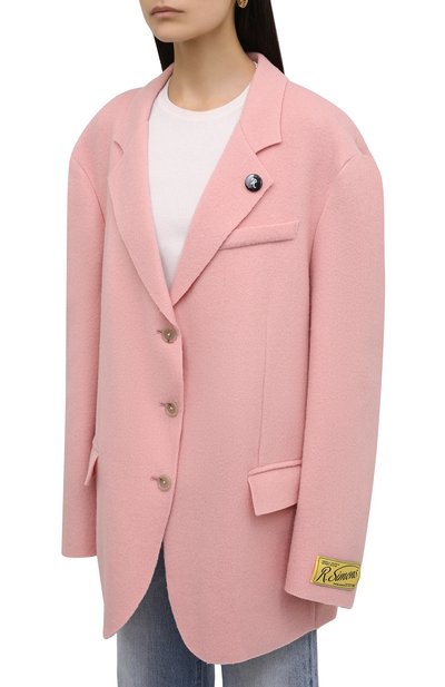 Шерстяной жакет RAF SIMONS светло-розового цвета по цене 198000 руб., арт. 212-W543-25020, фото 3 Шерстяной жакет RAF SIMONS, арт. 212-W543-25020, фото 3