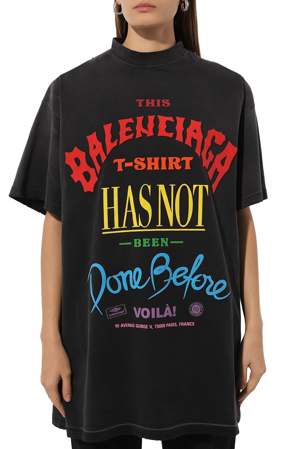 Хлопковая футболка BALENCIAGA, арт. 787349/TQVW4, фото 3