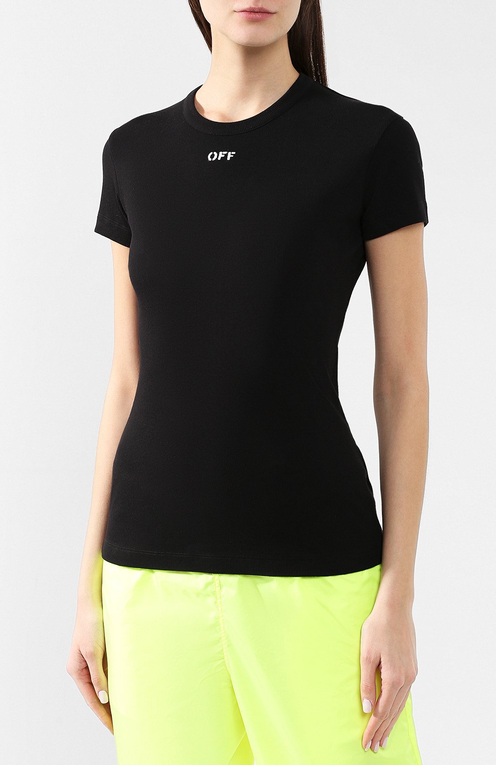 Хлопковая футболка OFF-WHITE, арт. 0WAA065S191430491001, фото 3