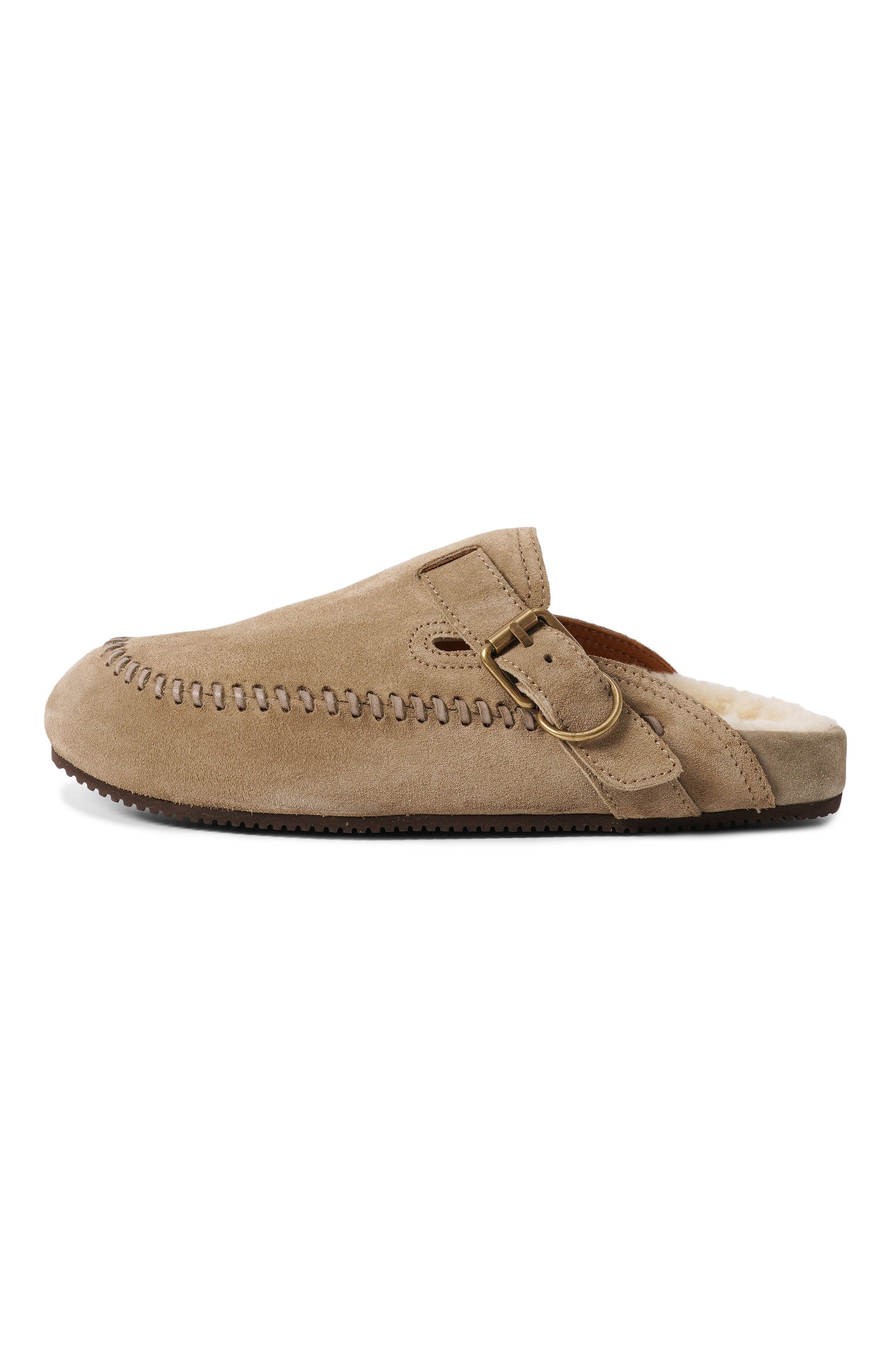 Замшевые сабо poggio BUTTERO серого цвета по цене 57000 руб., арт. B11950/G0RH/SHEARLING, фото 3 Замшевые сабо poggio BUTTERO, арт. B11950/G0RH/SHEARLING, фото 3