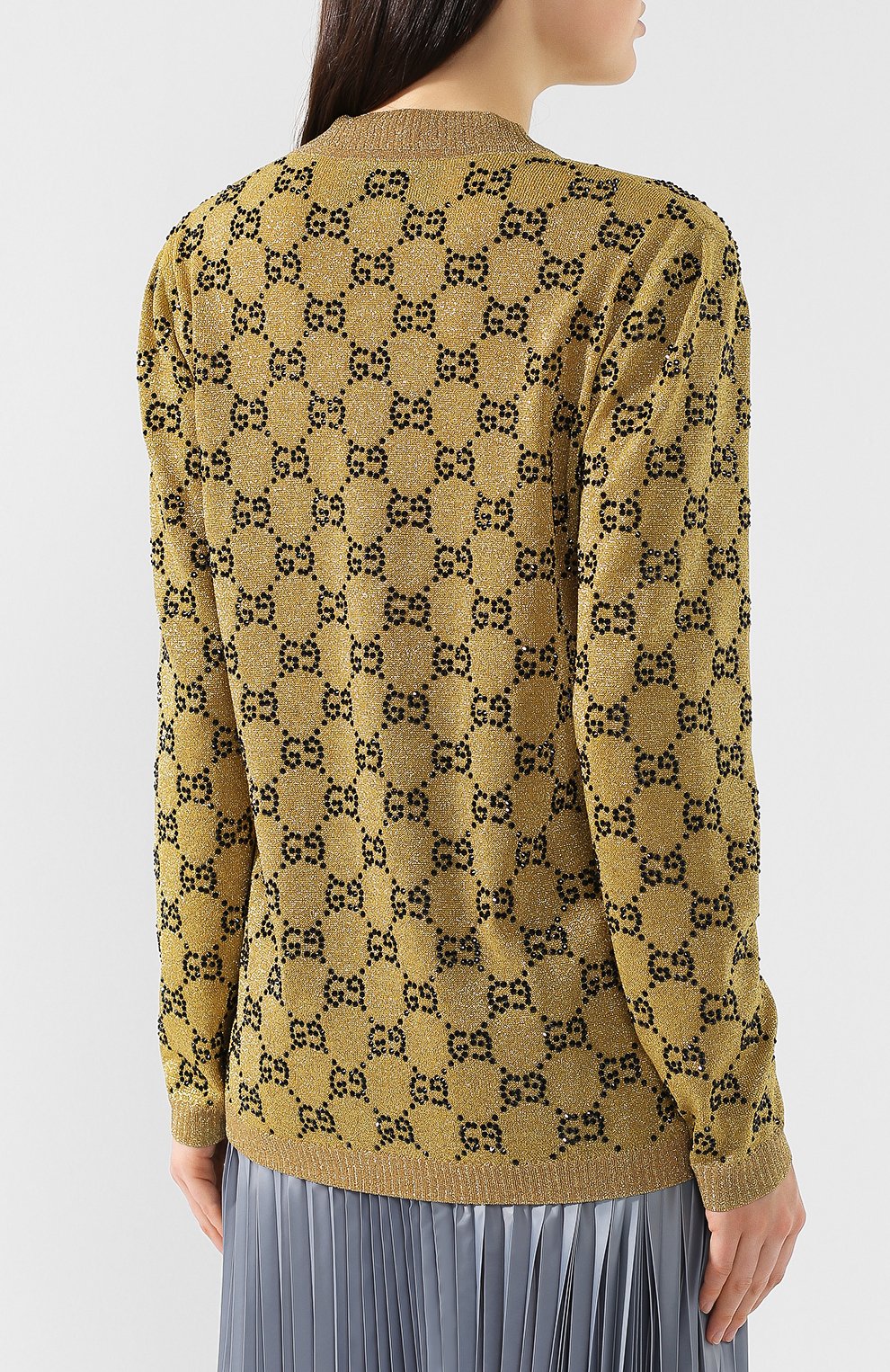 Кардиган с декоративной отделкой GUCCI, арт. 555043/XKAHX, фото 4