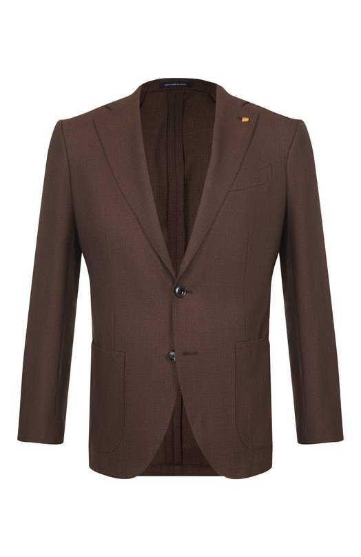 Шерстяной пиджак Sartoria Latorre EF74/PU0181 Коричневый EF74/PU0181