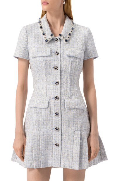 Твидовое платье SELF-PORTRAIT, арт. SS25008SBL, фото 3