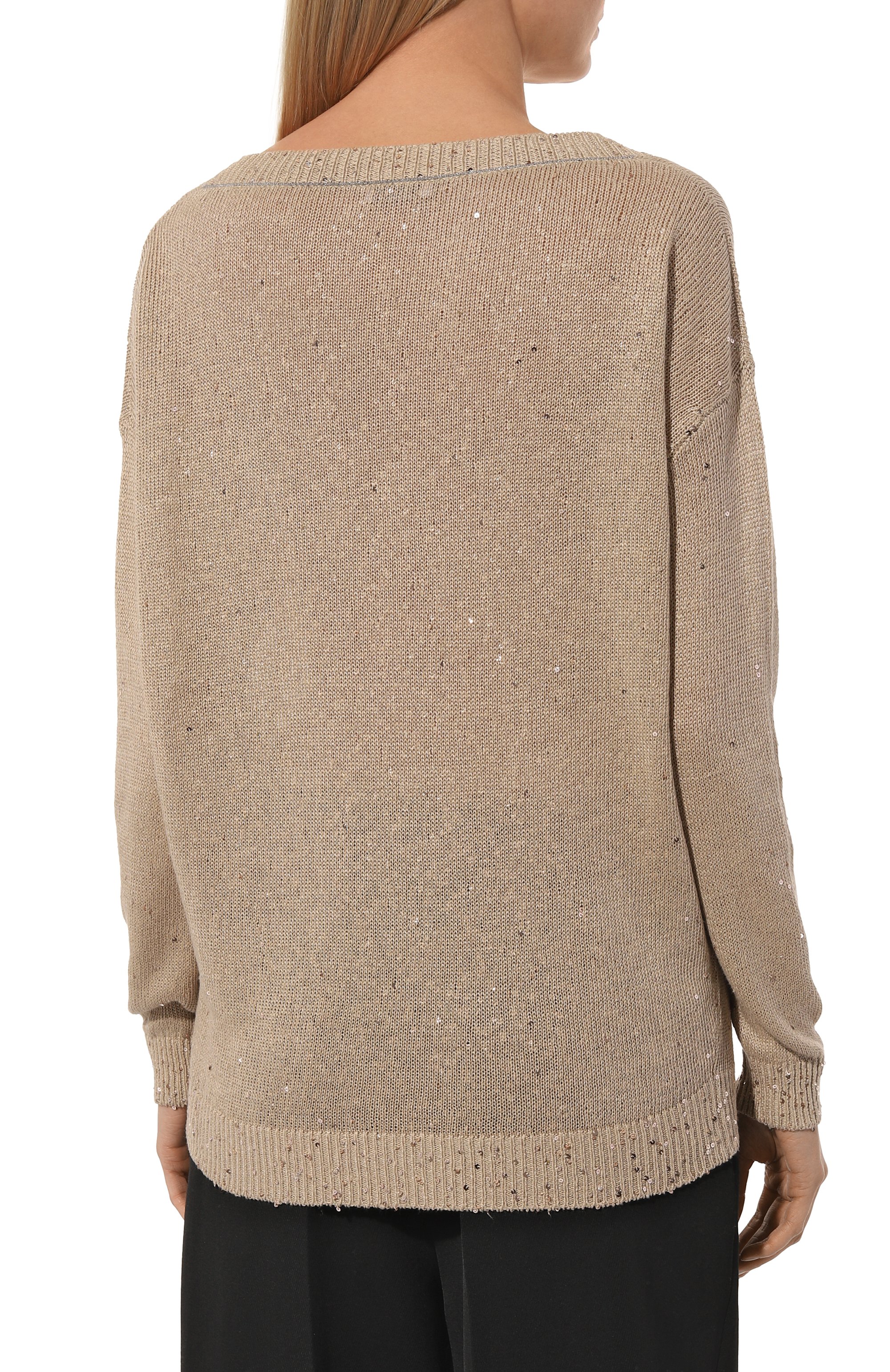 Пуловер изо льна и шелка BRUNELLO CUCINELLI, арт. M1000B1033, фото 4