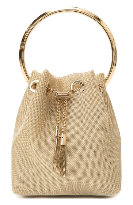 Женская сумка bon bon JIMMY CHOO золотого цвета, арт. B0N B0N | Фото 1 (Размер: mini; Материал сплава: Проставлено; Драгоценные камни: Проставлено; Материал: Текстиль)