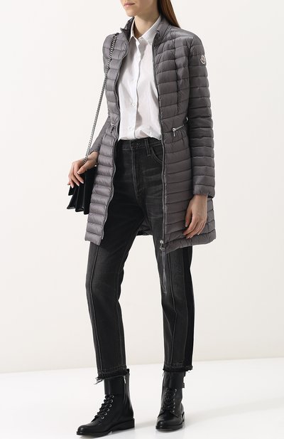 Приталенный стеганый пуховик с воротником-стойкой MONCLER, арт. D1-093-49305-94-53048, фото 2