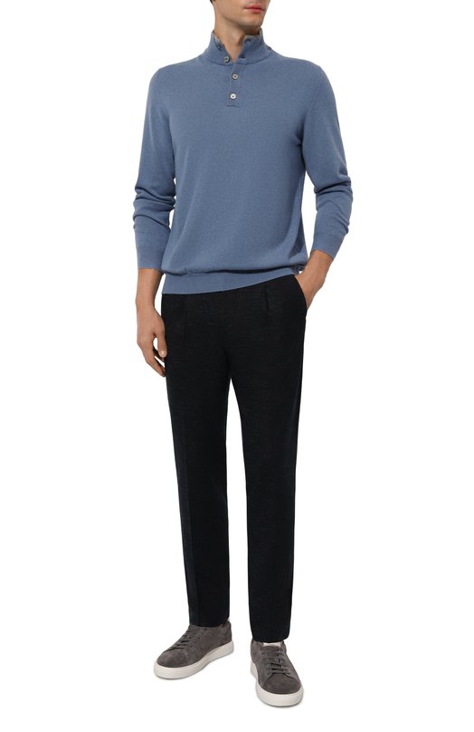Шерстяные брюки Corneliani 944L19-9417800 Синий  944L19-9417800 Фото 2