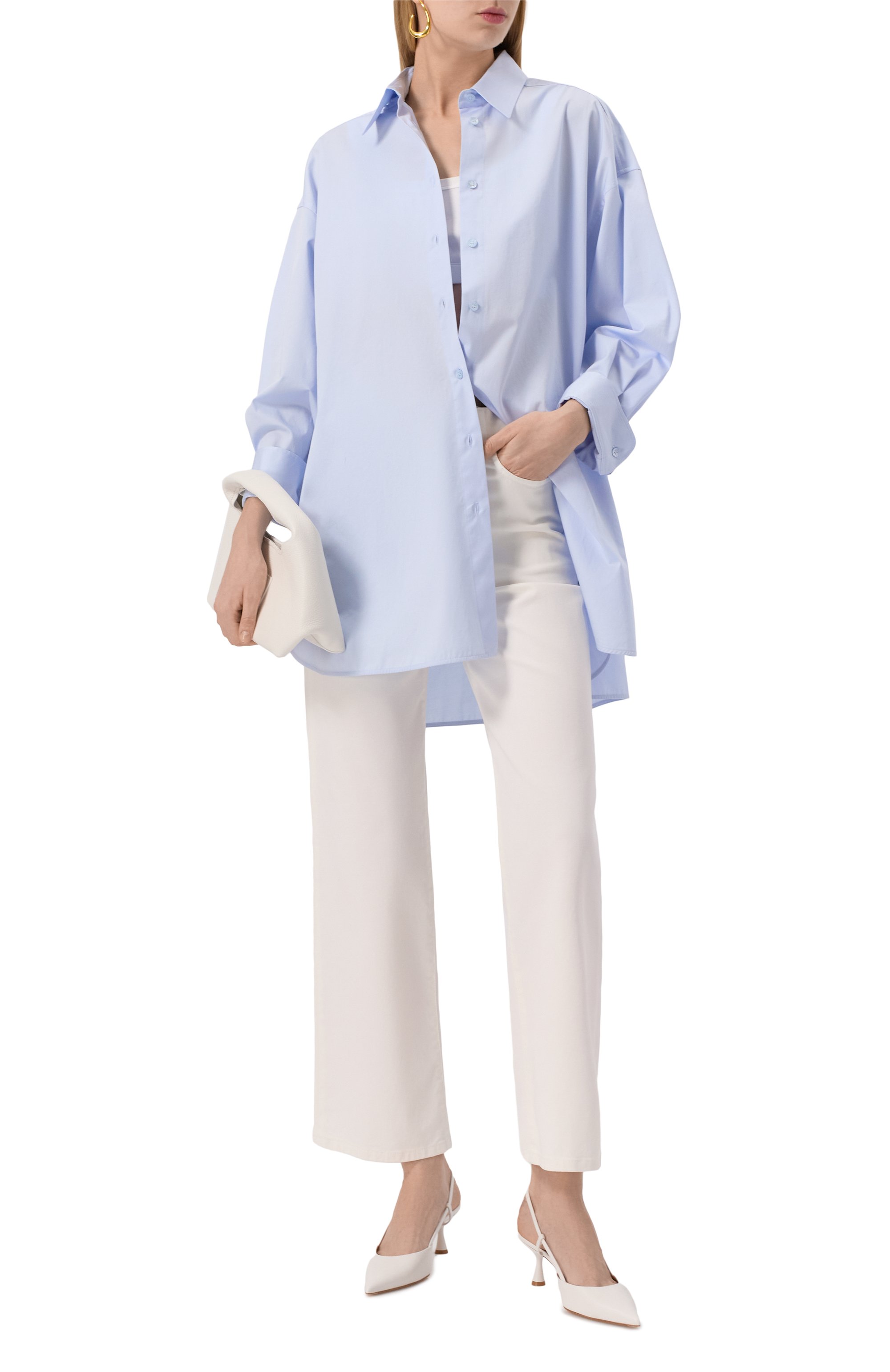 Хлопковая рубашка LORENA ANTONIAZZI, арт. E2541CA79A/4818, фото 2