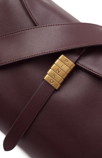 Сумка saddle baguette PINKO бордового цвета по цене 37350 руб., арт. 105049/A1ZX, фото 3 Сумка saddle baguette PINKO, арт. 105049/A1ZX, фото 3