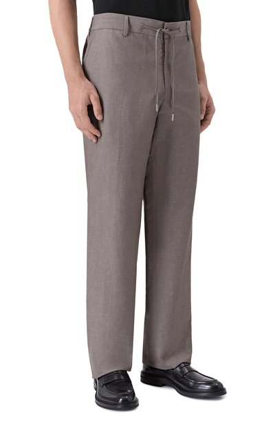 Брюки из хлопка и льна MVST темно-бежевого цвета по цене 74350 руб., арт. MKATTY22/802, фото 3 Брюки из хлопка и льна MVST, арт. MKATTY22/802, фото 3