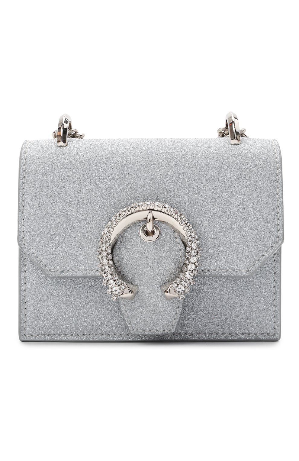Сумка paris mini JIMMY CHOO серебряного цвета по цене 75300 руб., арт. MINI PARIS/Z0K, фото 1 Сумка paris mini JIMMY CHOO, арт. MINI PARIS/Z0K, фото 1